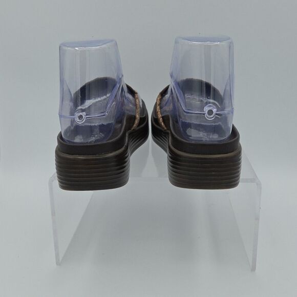 Donald Pliner Fifi Slide Platform Thong Sandal Brown with Bronze Size 6M EUC - Picture 7 of 9